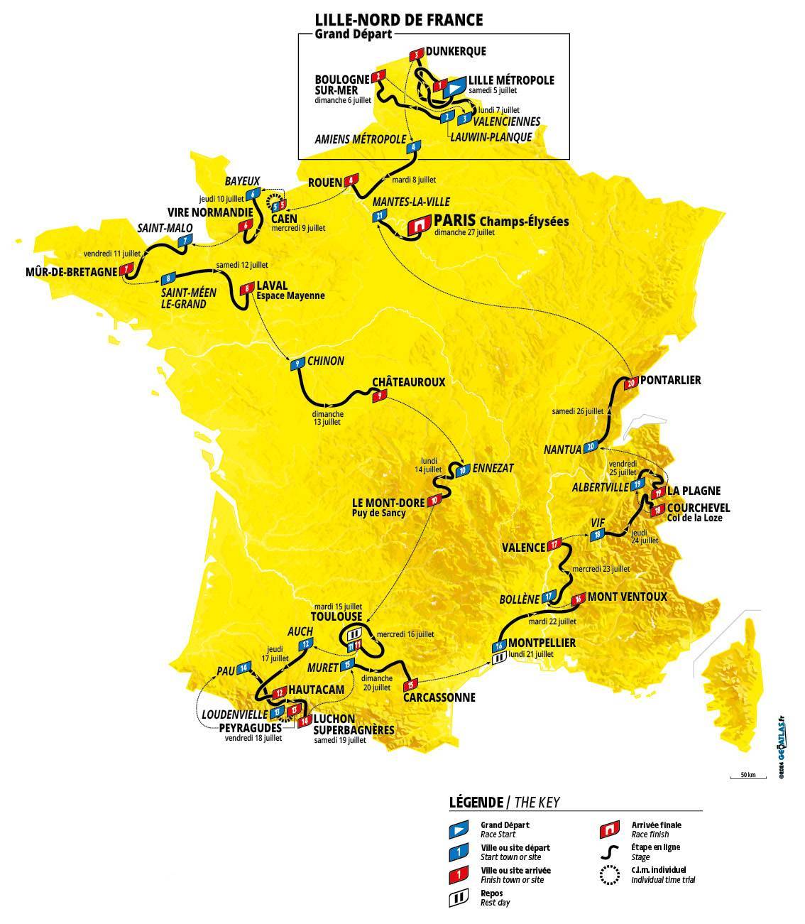 Tour de France 2025 Route Revealed – An All-French Journey of Grit and Glory